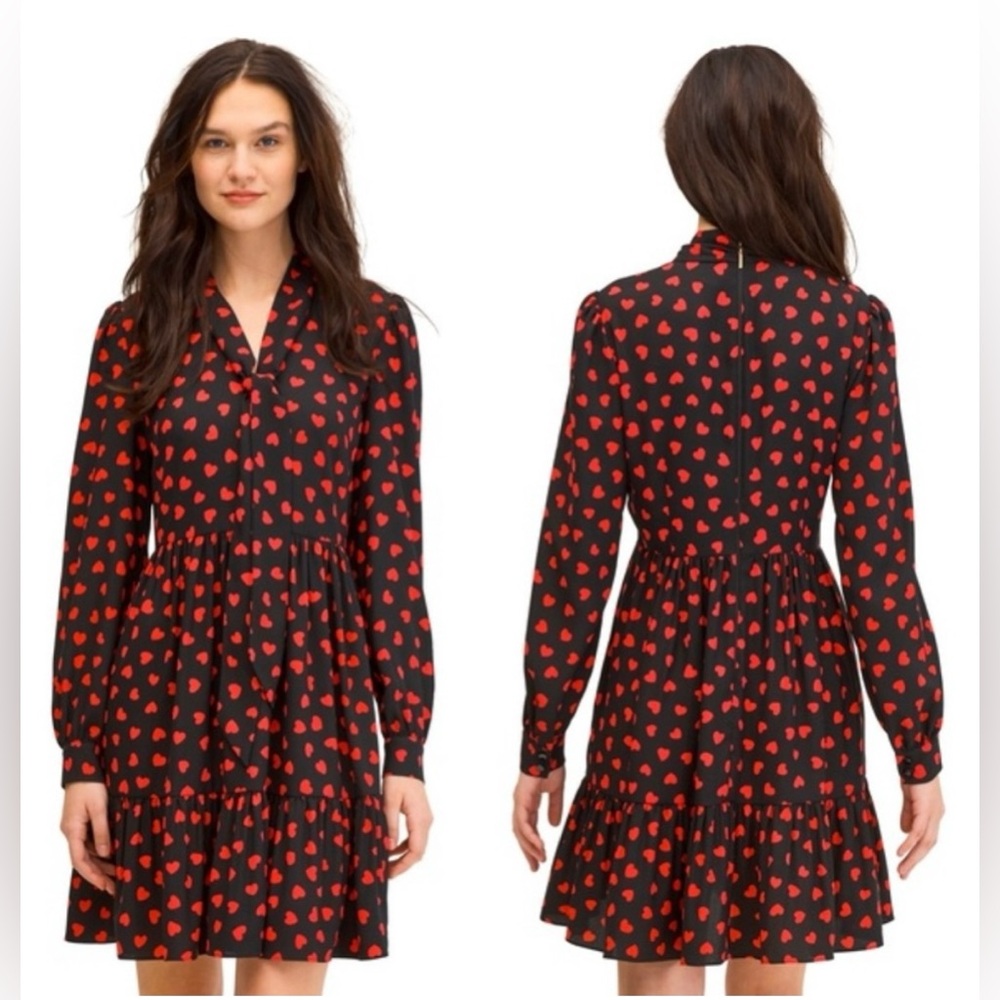 Kate Spade New York Hearts Print Dress Size 8